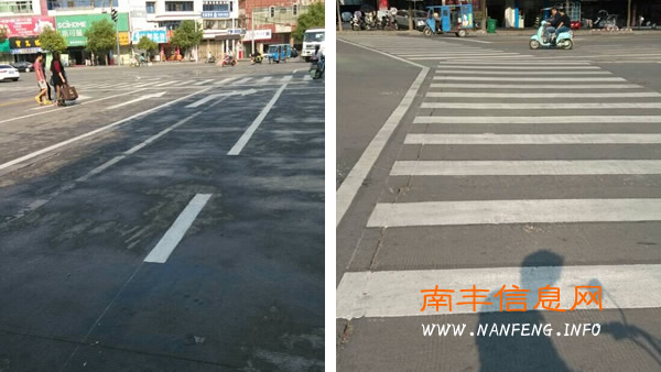 南丰多条道路已经将交通标线更新 市民出行更加方便