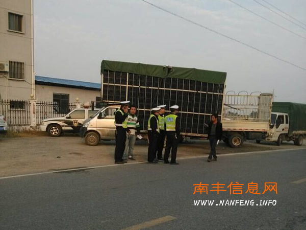 蜜桔采摘季查处违规车辆 南丰交警在行动